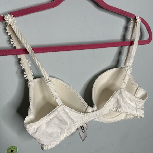 Marie Jo Avero Padded Plunge Bra Natural Ivory Underwire US Size 34C - Picture 7 of 12